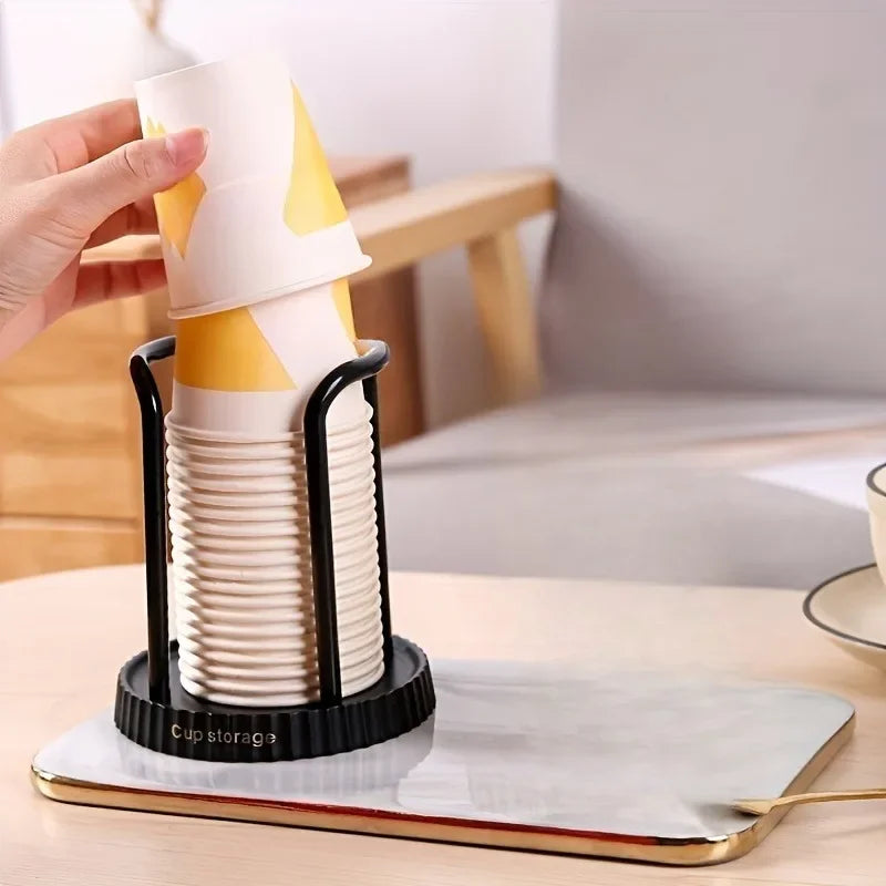 Paper Cup Holder & Dispenser Rack | Multi-Function Storage Cup Dispenser Rack QXL