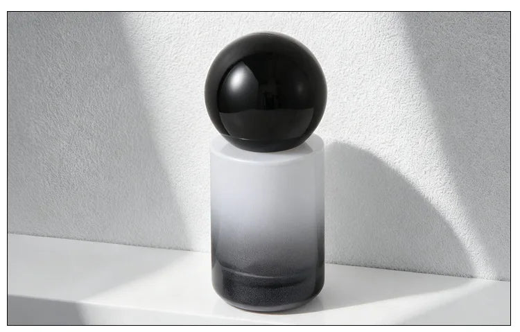30ml Gradient Black Glass Pump Bottle | Refillable Travel Cosmetic Refillable Pump Bottle QXL