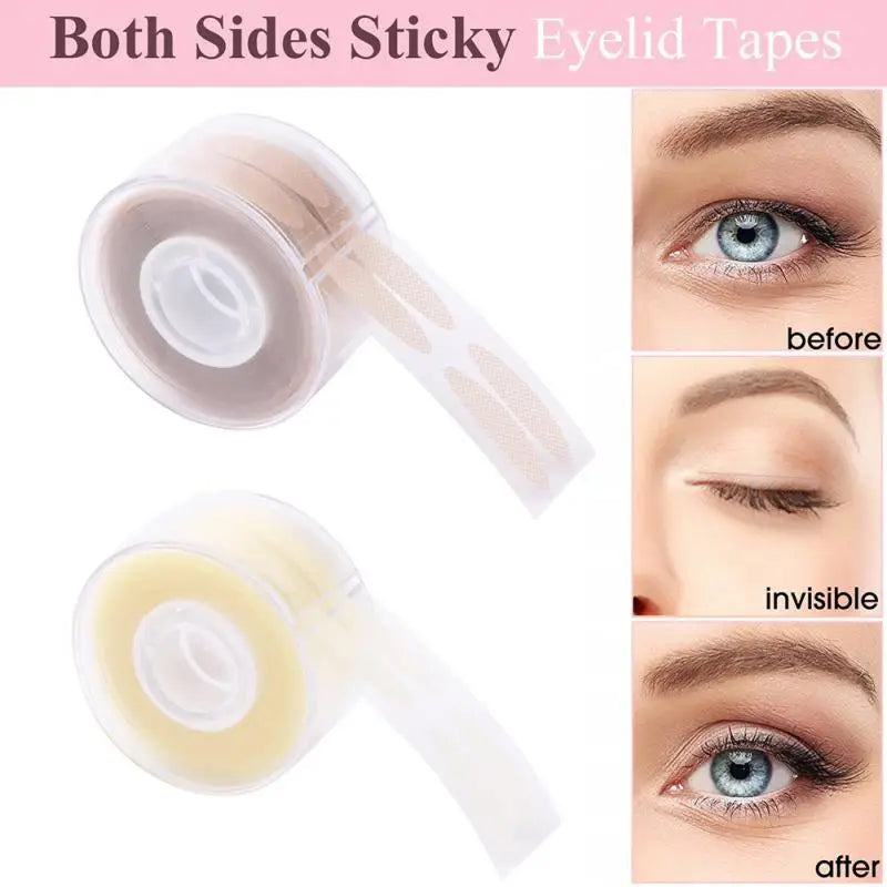 Invisible Double Eyelid Tape Strips 360/600-Pc | Lace Fiber Eyelid Tape Strips QXL