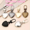 10-Pack Metal Love Heart Zipper Sliders for Jackets & Clothes Zipper Sliders QXL Random 10pcs