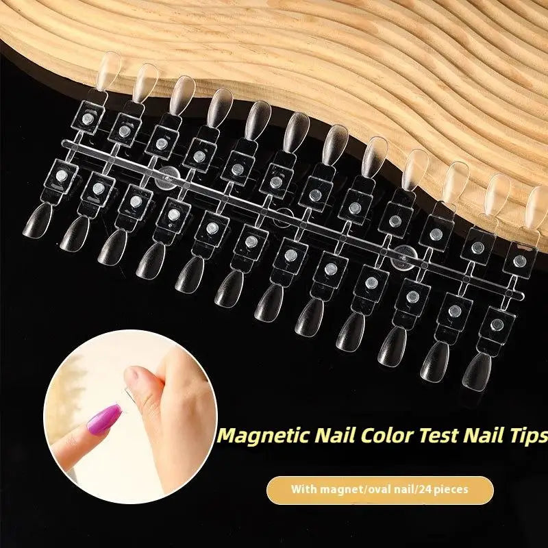 24-Pc Magnetic Nail Color Display Chart & Practice Board Nail Display Board QXL