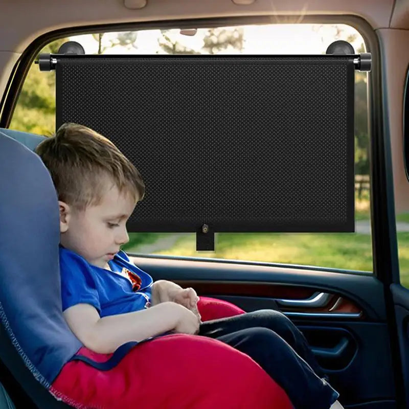 Retractable Car Side Window Sunshade | UV Mesh Curtain Car Window Sunshade QXL