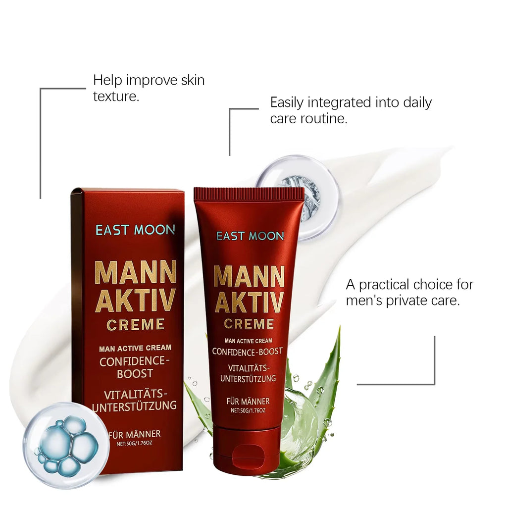 Mann Aktiv Creme 50g – Men's Daily Moisturizing Body Cream Men's Body Cream QXL