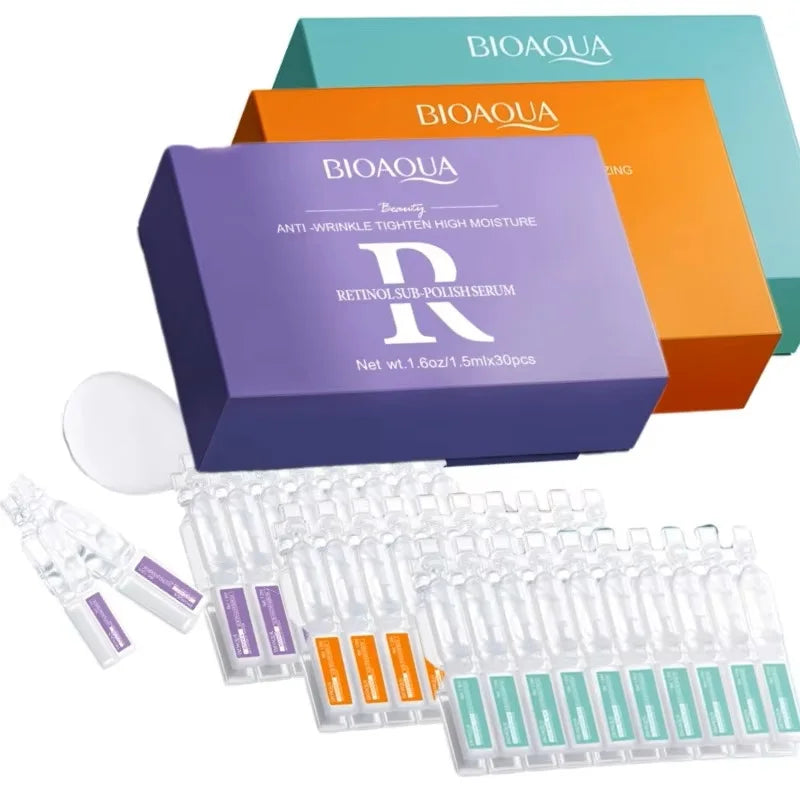 BIOAQUA 30-Pack Retinol Vitamin C Hyaluronic Acid Face Serum Facial Serum Set QXL