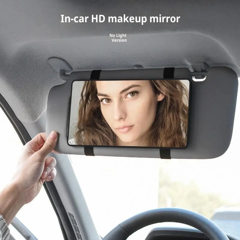 HD Car Sun Visor Vanity Mirror | Strap-On, No Tools Car Visor Mirror QXL