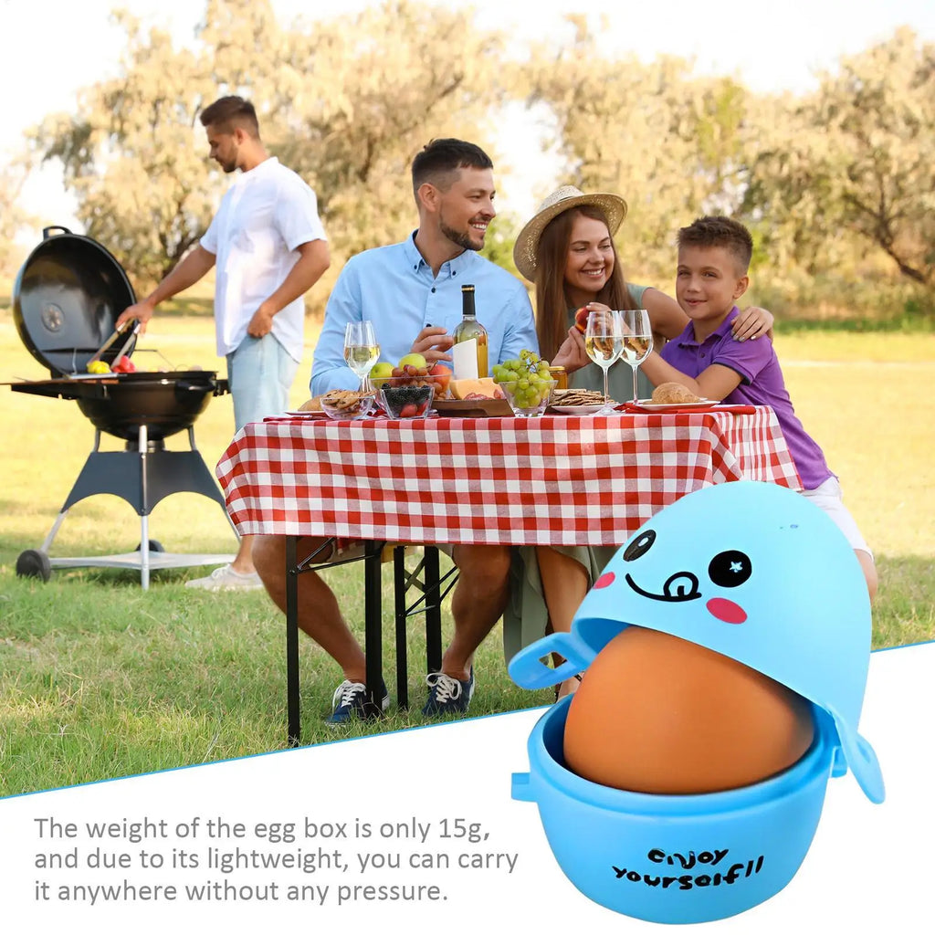 Portable Cartoon Egg Holder Box | Travel & Picnic Organizer Egg Storage Holder QXL