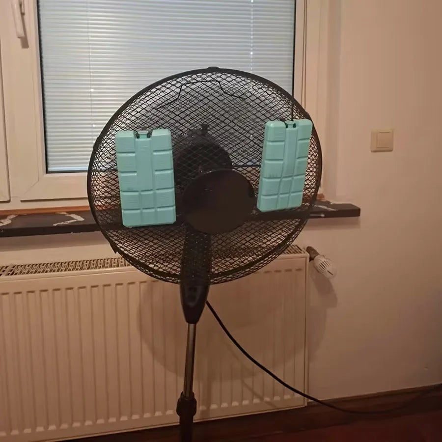 Reusable Fan Ice Cooling Kit with Clips | 1/2/4 Pack Fan Cooling Kit QXL