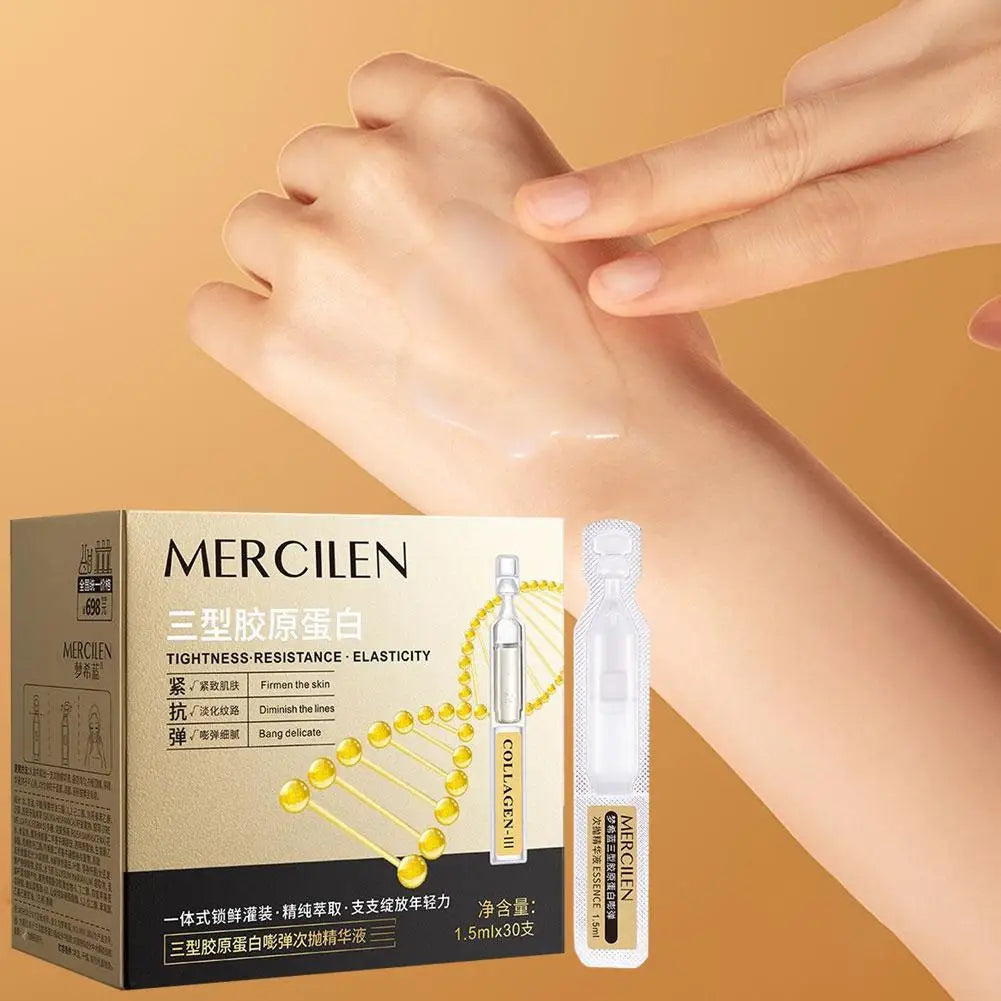 Collagen & Hyaluronic Acid Face Serum – 30 Ampoules Collagen Face Serum QXL