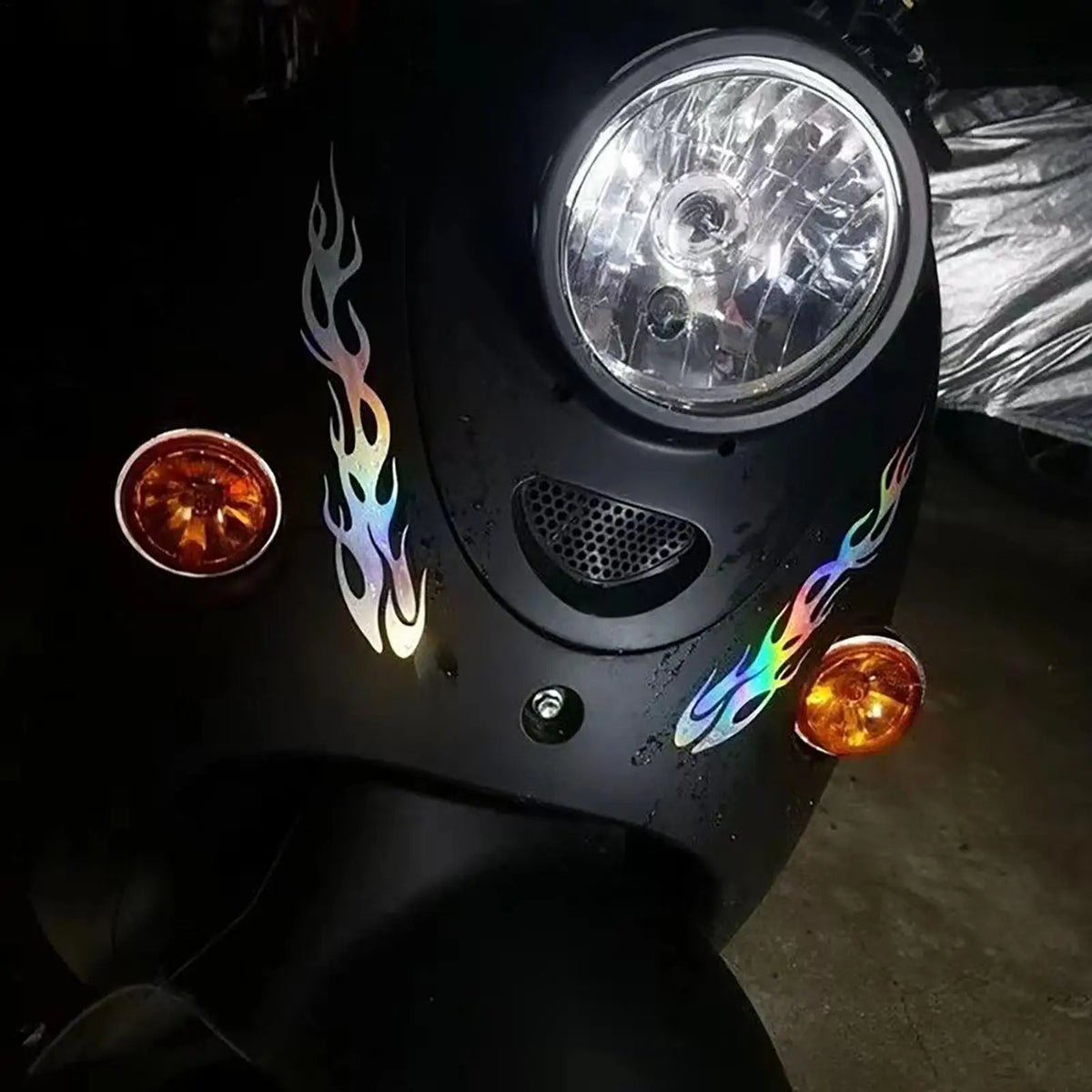 Reflective Flame Stickers Car & Motorcycle Decals – 1 Pair Vehicle Decal Stickers QXL