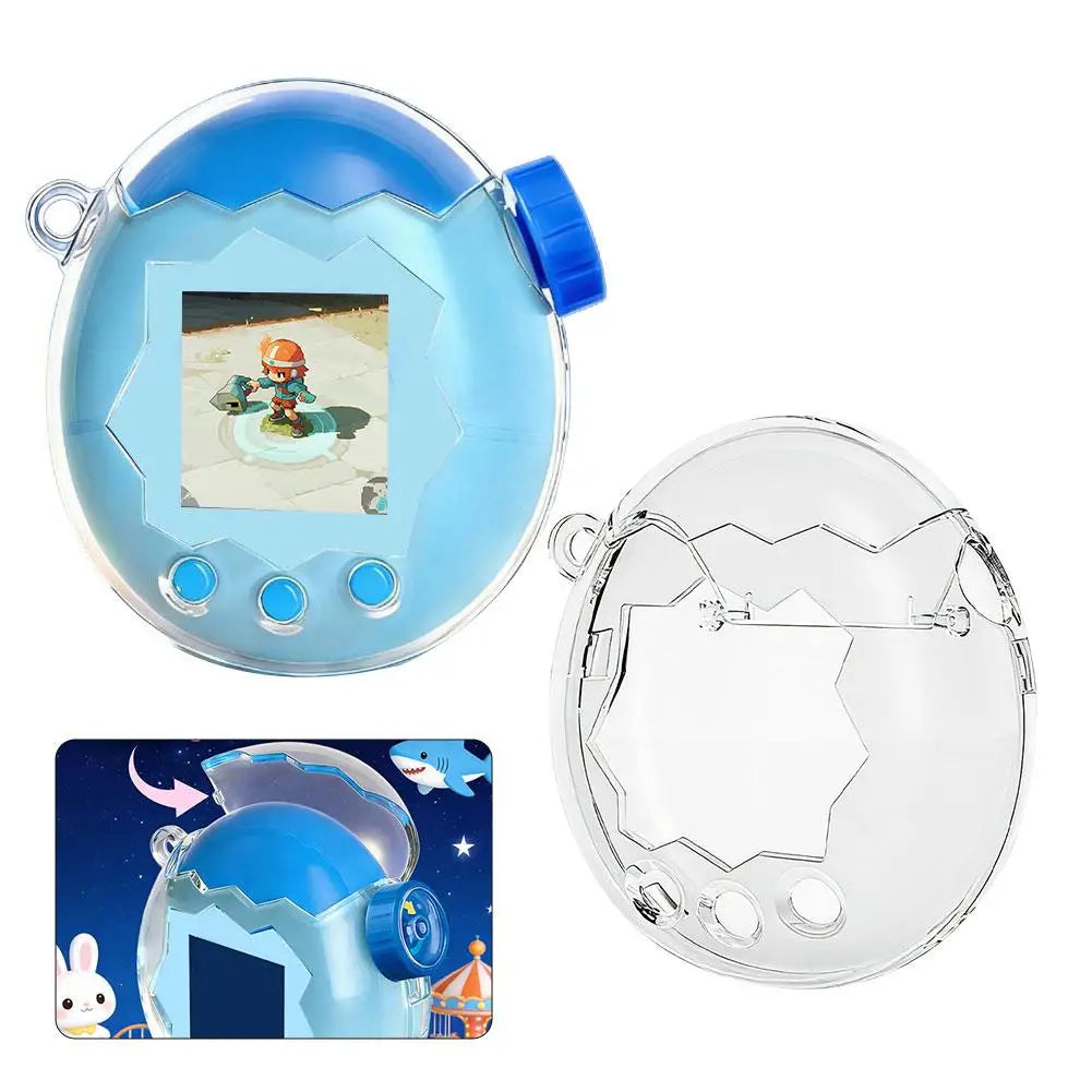 Tamagotchi Paradise Protective PC Case – Clear & Glitter Game Console Case QXL