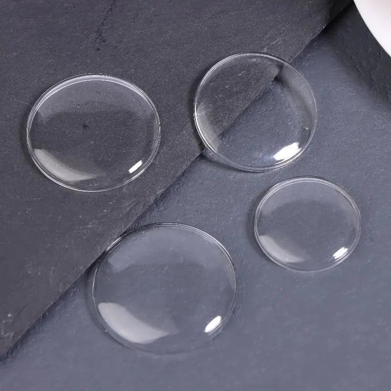 Acrylic Watch Crystal Replacement Lid 25–36mm | Clear Flat Face Watch Crystal Lid QXL