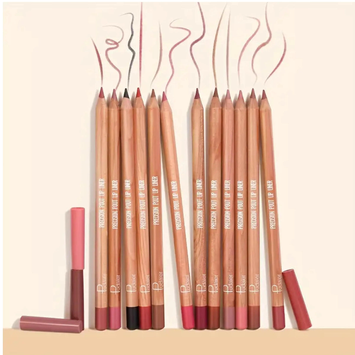 Matte Lip Liner Pencil – Long-Lasting Natural Finish, Light Beige Lip Liner Pencil QXL