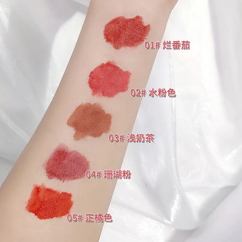 CACE 5-Color Matte Liquid Lipstick Set | Velvet Lip Gloss Kit Liquid Lipstick Set QXL
