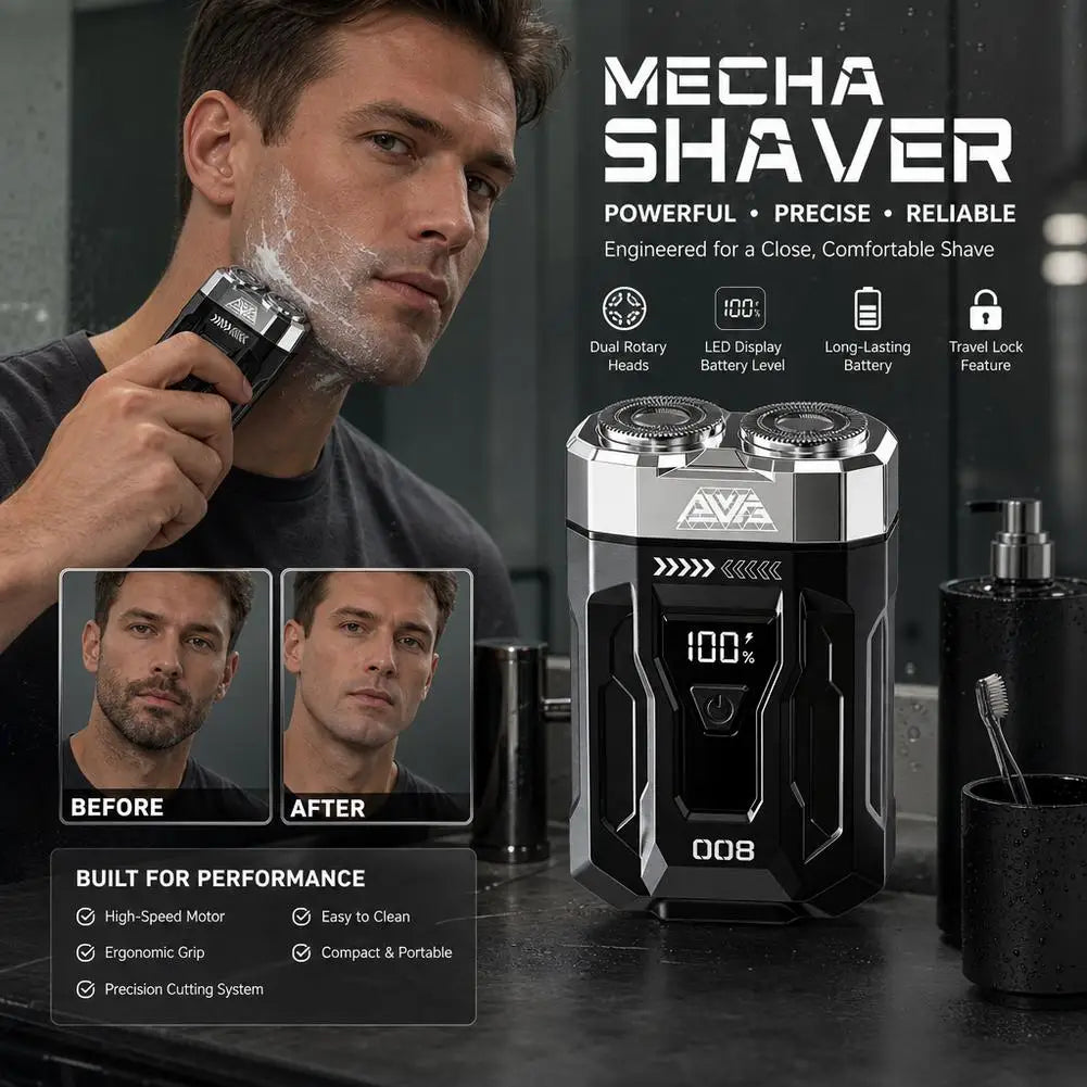 Men's Mini Dual Head Electric Shaver | LCD & Type-C Electric Shaver QXL
