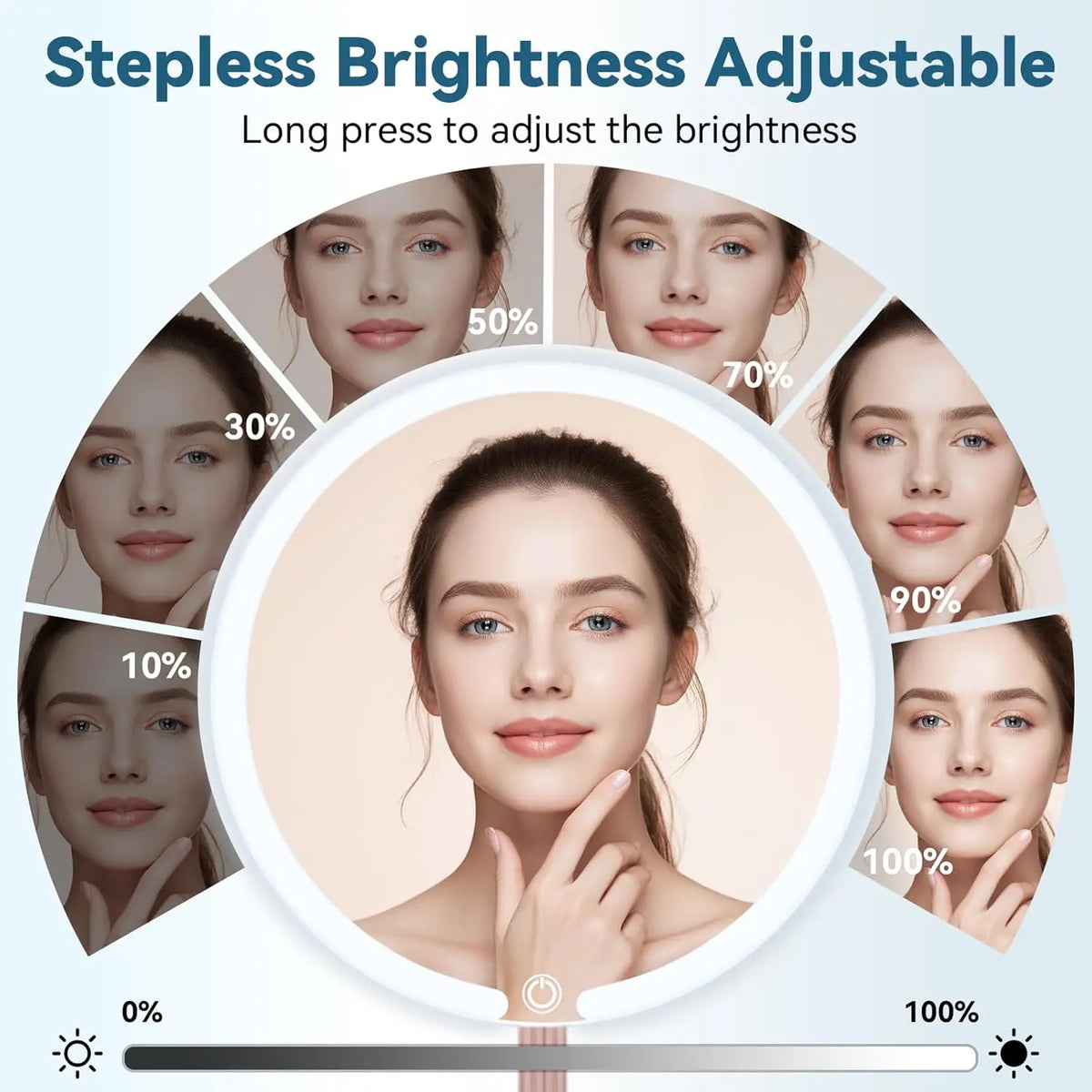 LED Vanity Makeup Mirror | 3 Color Modes & Adjustable Brightness LED Vanity Mirror QXL