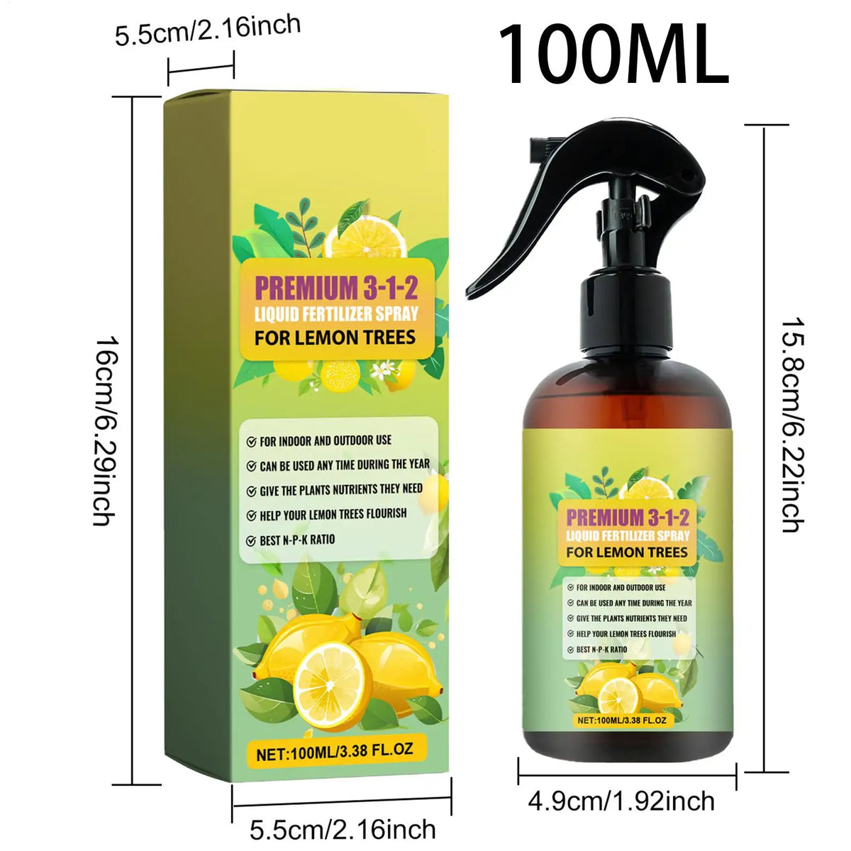 Liquid Plant Fertilizer Spray | Concentrated Growth Mist 100ml Liquid Plant Fertilizer QXL