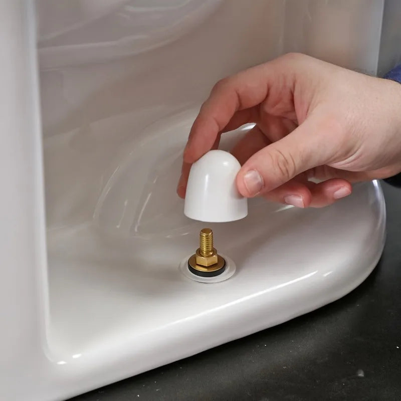 2-Pack Universal Toilet Bolt Covers with Extra Washers Toilet Bolt Covers QXL