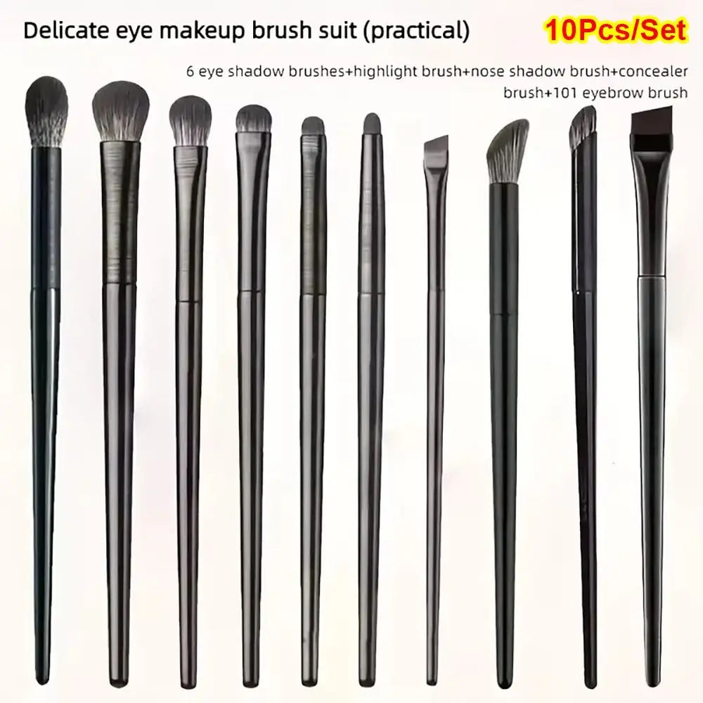 10-Piece Eye Detail Brush Set | Eyeshadow & Eyeliner Brushes Eye Makeup Brush Set QXL