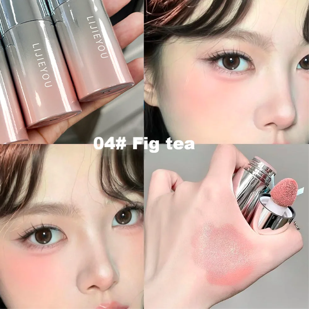 Air Cushion Blush Stick – Natural Dewy Glow for Lips & Cheeks Blush Stick QXL Fig Tea