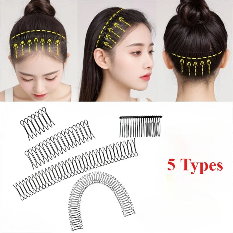 Invisible Bang Fix Insert Comb & Hairpin | Korean Style Hair Clip & Comb QXL