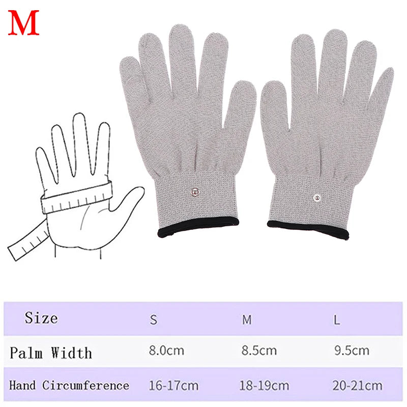 Silver Fiber Conductive Gloves for TENS & EMS Massage Devices Massage Device Accessory QXL M