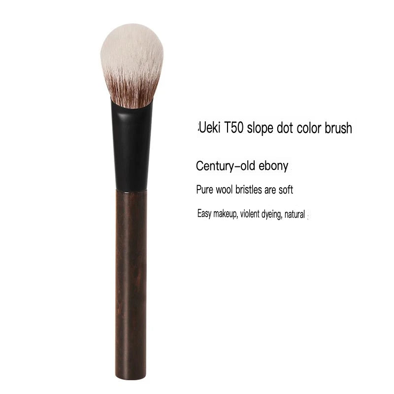 Sandalwood Angled Contour Brush | Goat Hair Blush & Bronzer Contour Makeup Brush QXL Sandalwood T50 Slope