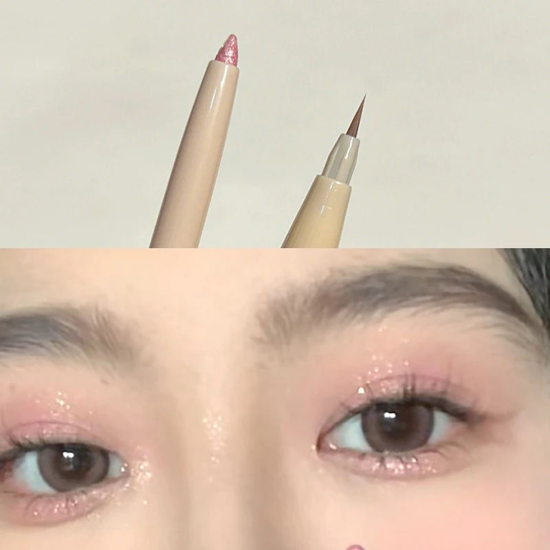 Double-Ended Silkworm Eye Pen | Matte & Pearl Shadow Liner Eye Shadow Liner Pen QXL 03