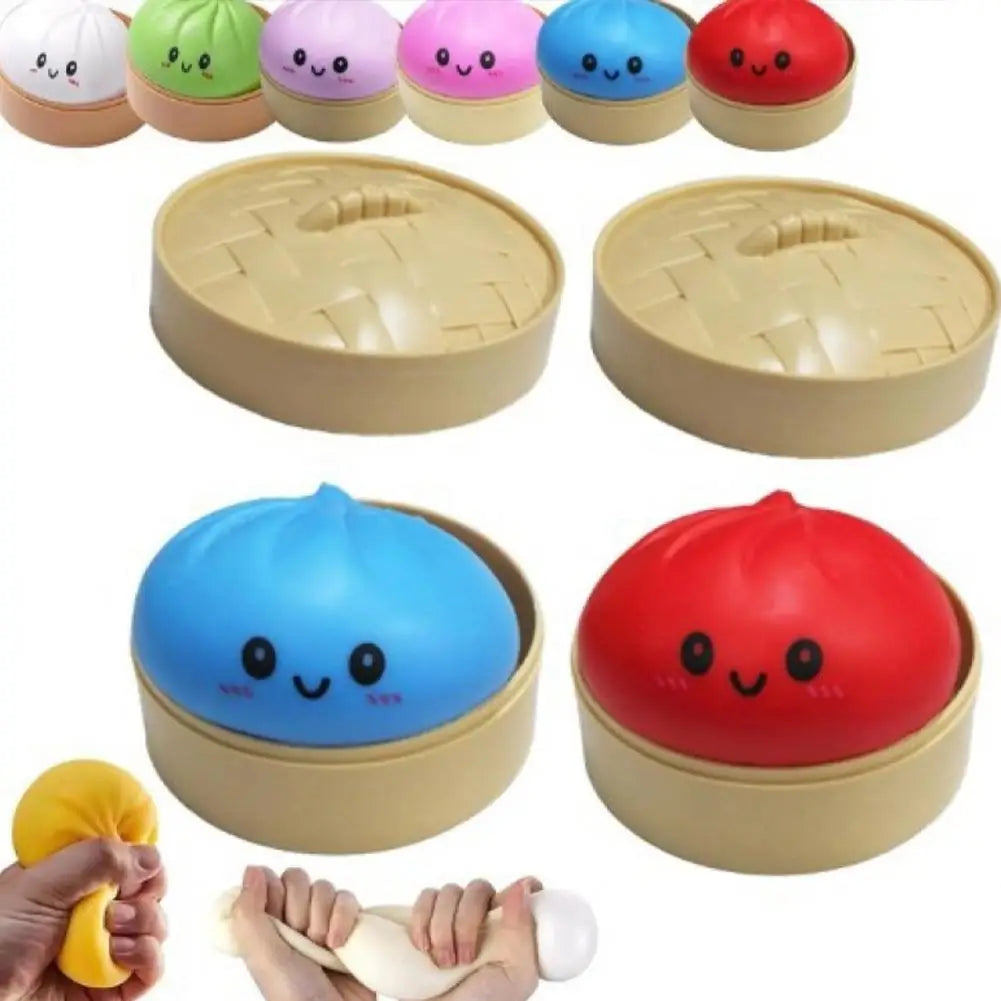 Slow Rebound Dumpling Squeeze Toy | Soft Vinyl Sensory Squishy Squeeze Squishy Toy QXL