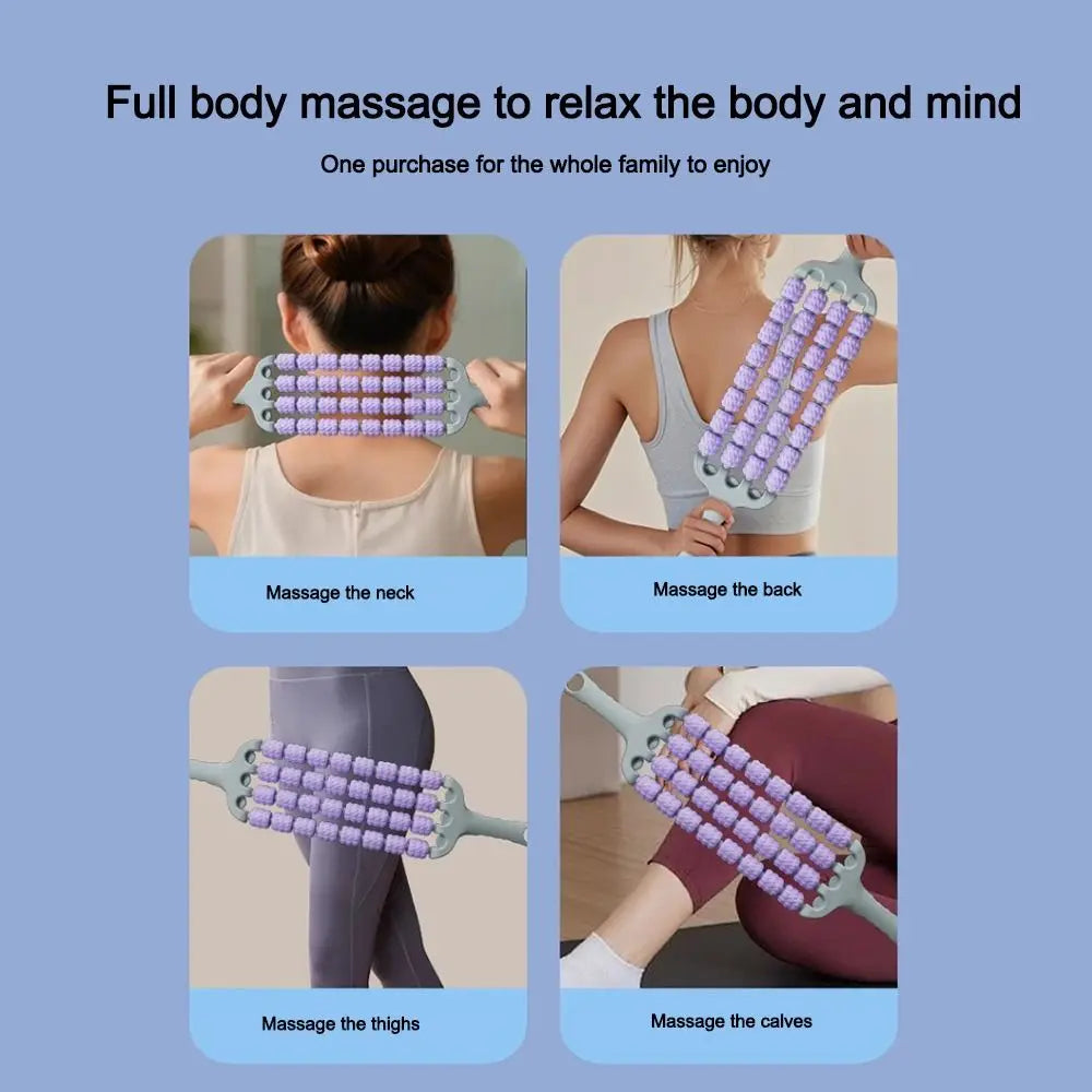 Curved 3-Row Massage Roller Stick | Non-Slip Muscle Roller Massage Roller Stick QXL