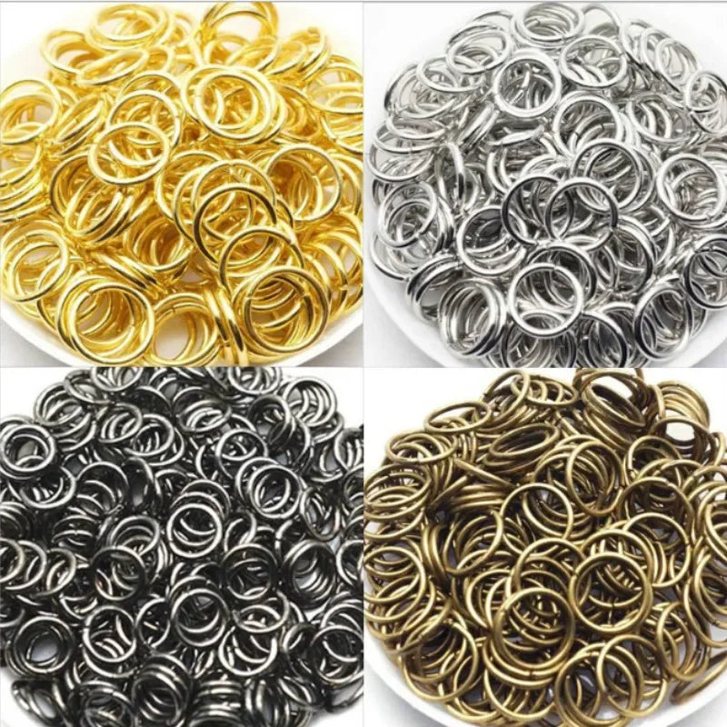 50–200 Pcs Metal Hair Rings Braid Dreadlock Beads 10–18mm Hair Styling Rings QXL