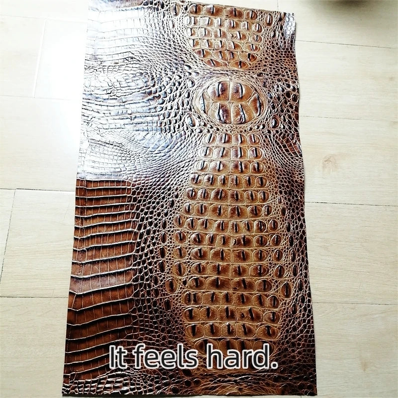 1.2mm Crocodile-Embossed Top-Grain Cowhide Leather Fabric DIY Leather Craft Fabric QXL