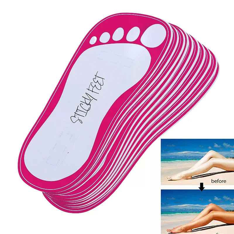 10-Pair EVA Spray Tan Foot Pads | Disposable Non-Slip Protectors Spray Tan Foot Pads QXL