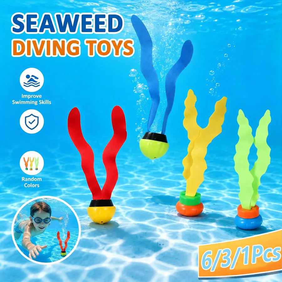 Kids Underwater Diving Seaweed Toys | Pool Training Set 1–6 PCS Pool Diving Toy QXL