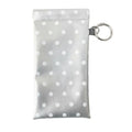Polka Dot Glasses Pouch with Keychain | Scratch-Resistant Case Eyeglass Pouch Case QXL Silvery