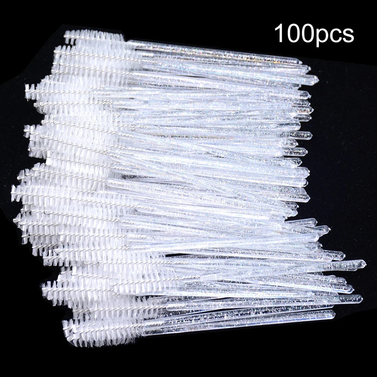 100-Pack Disposable Eyelash Spoolies & Mascara Wand Brushes Disposable Lash Spoolies QXL