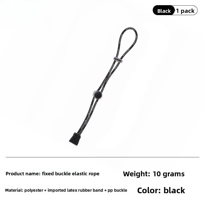 Elastic Gear Cord 3.5mm Adjustable Backpack Strap | Outdoor Elastic Gear Cord QXL black