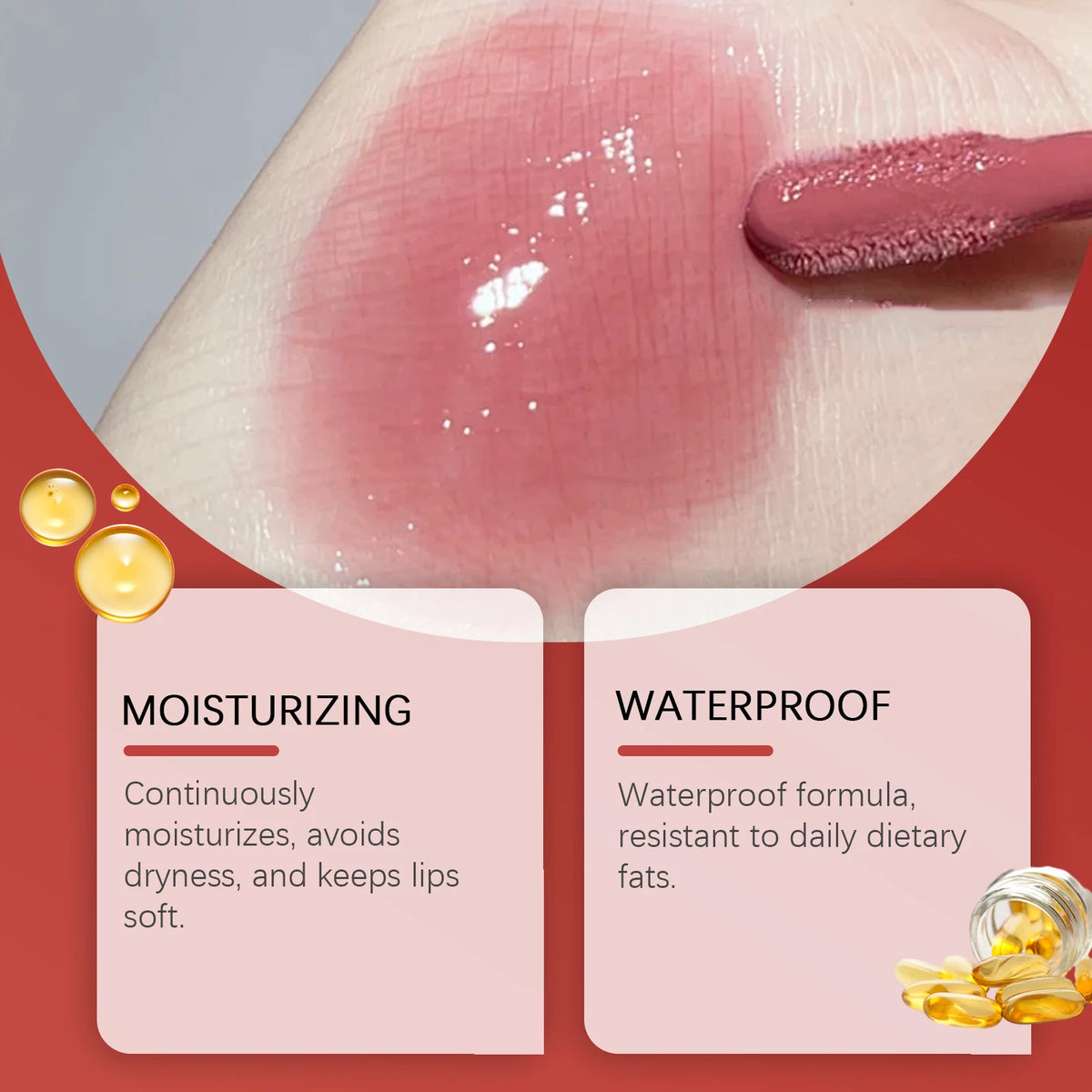 Eelhope Moisturizing Lip Gloss | Non-Sticky Glow 3g Moisturizing Lip Gloss QXL