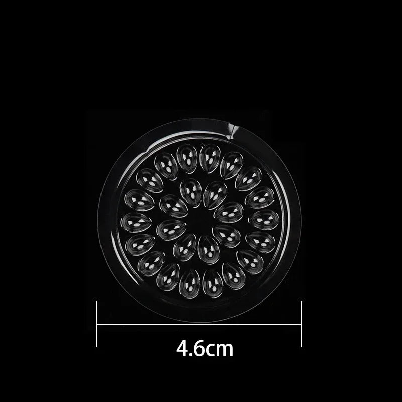 100-Pack Disposable Eyelash Glue Holder Pallets | Flower Shape Lash Extension Supplies QXL
