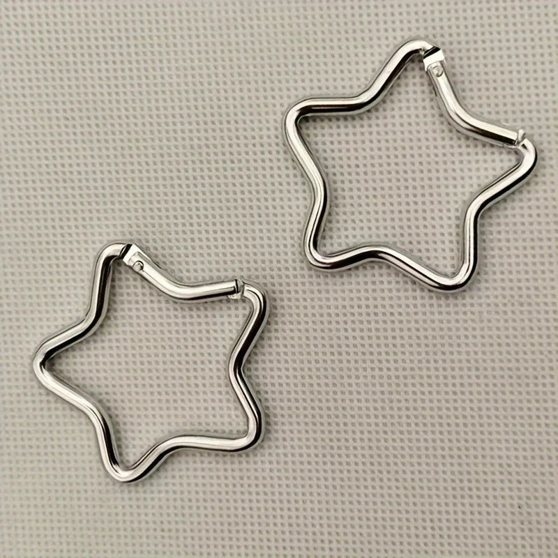Star Aluminum Carabiner Keychain Clips | Camping & Backpack Hook Carabiner Keychain Clip QXL