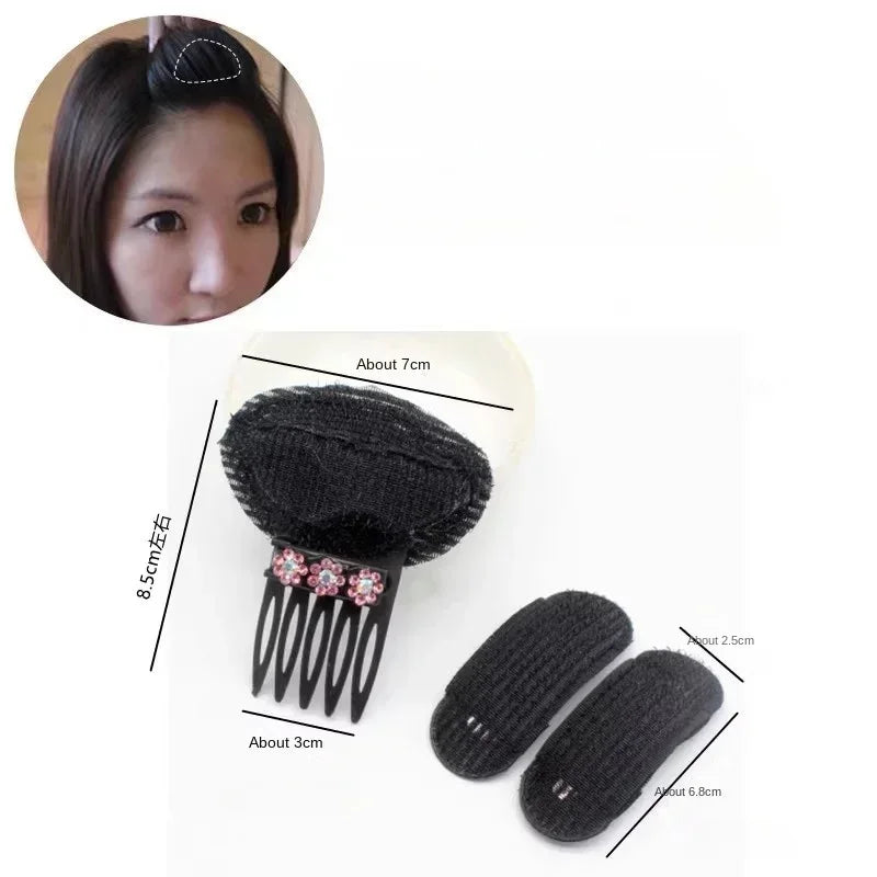 Rhinestone Hair Pad Sponge Clip | Volume Bun Bump for Women Hair Volume Clip QXL