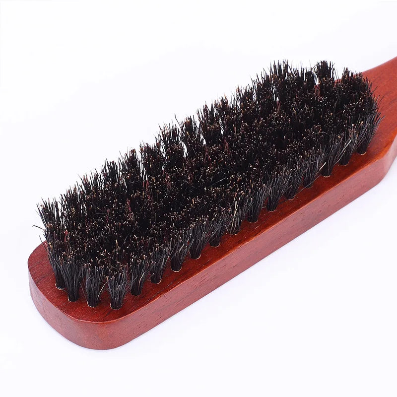 Men's Boar Bristle Beard Brush | Solid Wood Handle 22cm Beard Grooming Brush QXL