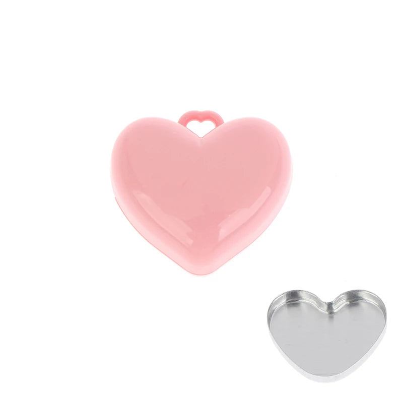 Heart Shape Empty Compact Case with Mirror & Keychain Empty Compact Case QXL Pink