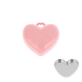 Heart Shape Empty Compact Case with Mirror & Keychain Empty Compact Case QXL Pink
