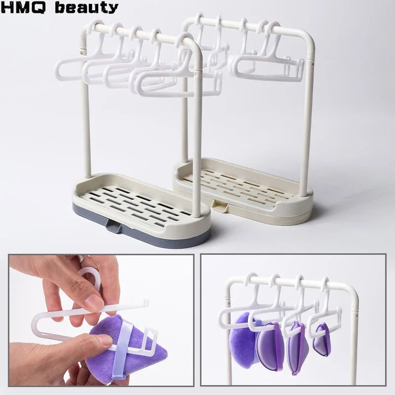 Makeup Sponge Drying Rack & Powder Puff Hanger Organizer Makeup Sponge Drying Rack QXL