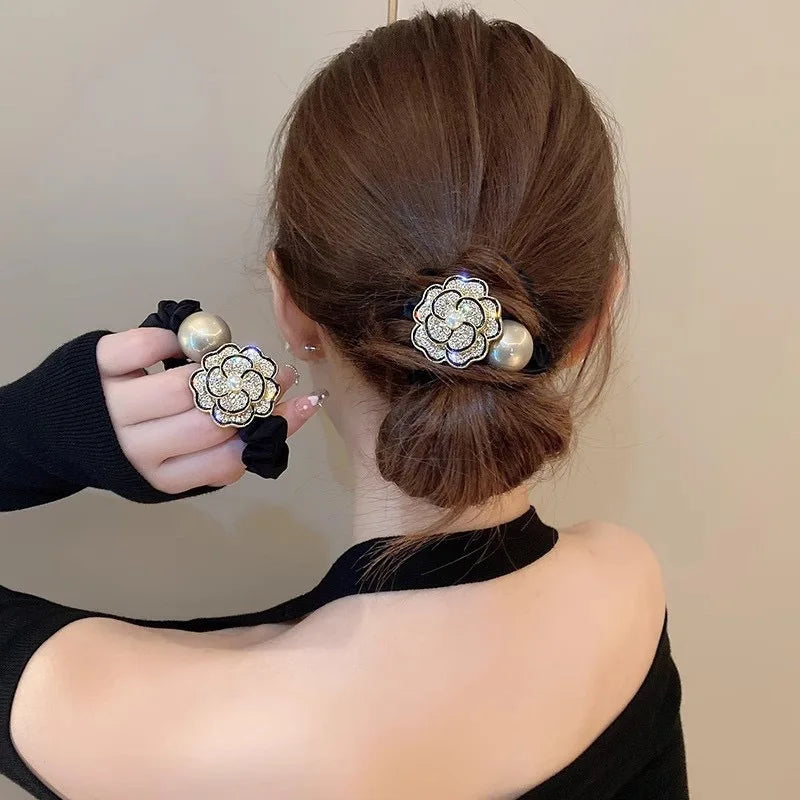 Flower Diamond Hair Bands Y2K Style | 1–2 Pc Set Rhinestone Hair Band QXL