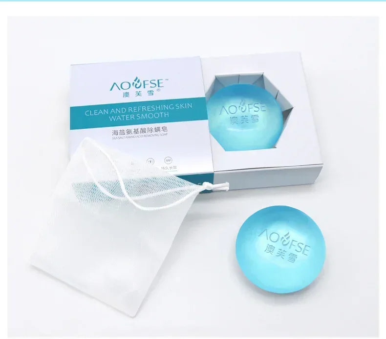 Sea Salt Handmade Essential Oil Cleansing Bar Soap Handmade Bar Soap QXL 100g