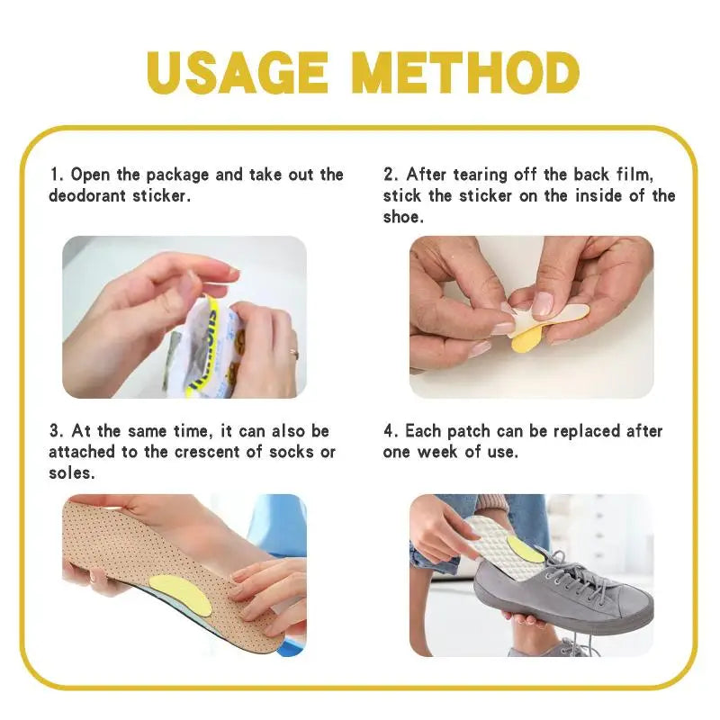 10-Pack Shoe Deodorant Inserts | Lemon & Mint Freshener Patches Shoe Deodorant Inserts QXL