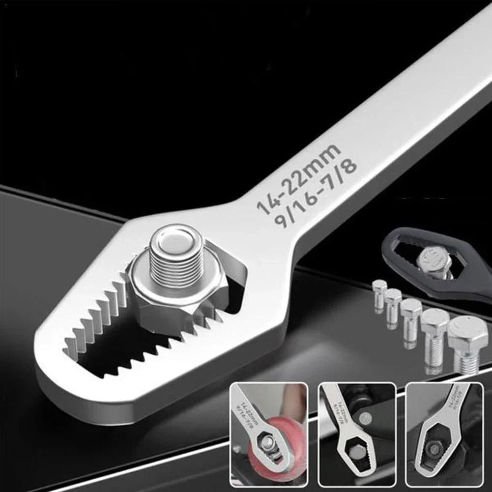 Self-Tightening Adjustable Wrench 8–22mm | Chrome Vanadium Adjustable Wrench QXL