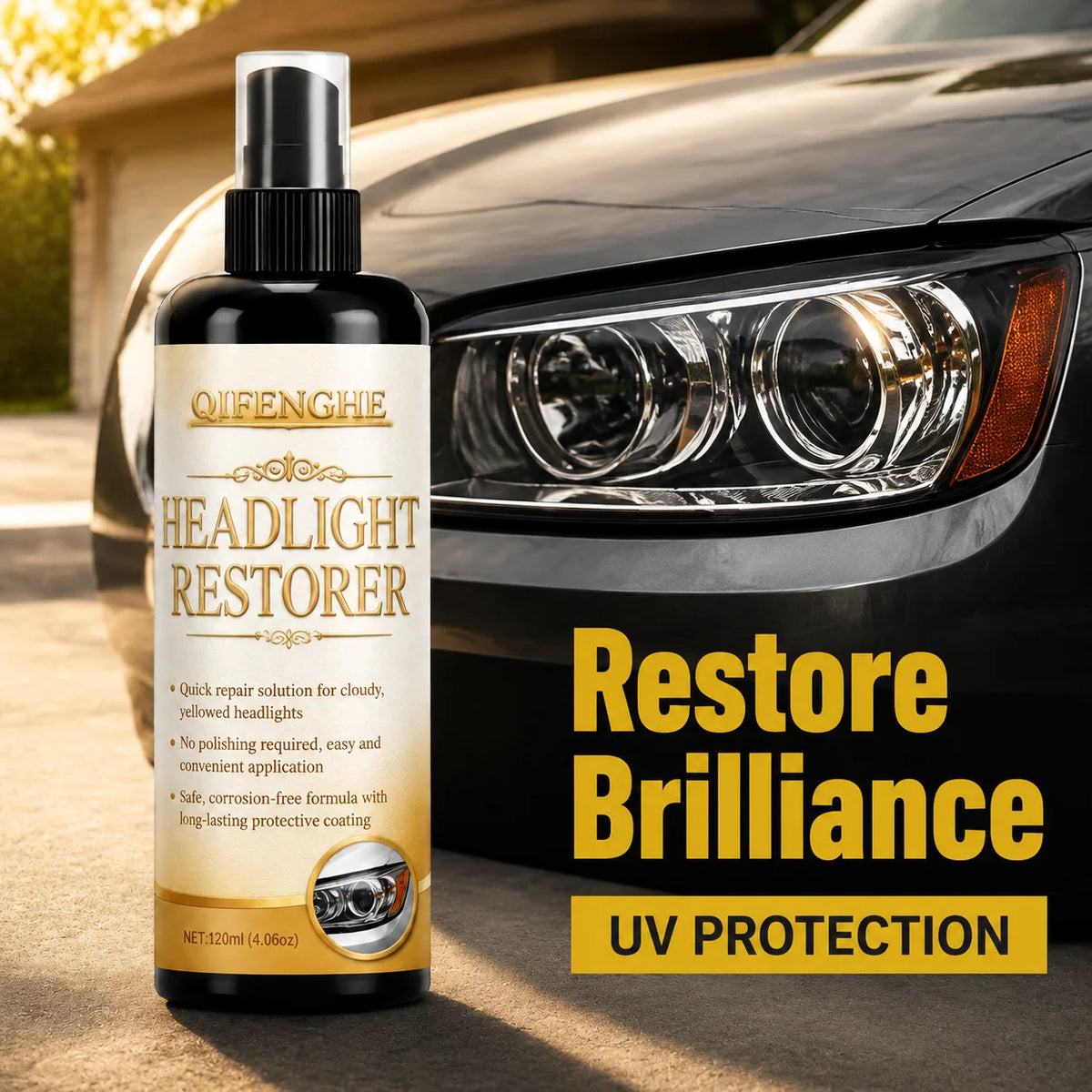 Headlight Restoration Fluid | Clarity & Protective Coating Headlight Restoration Fluid QXL