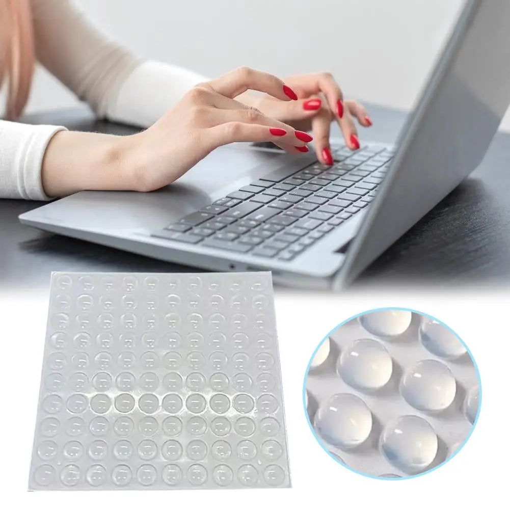 200-Pack Clear Silicone Keyboard Bump Dots | Nail-Friendly Keyboard Bump Dots QXL